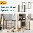 Cumbor 2 Pack 30-46" Baby Gate for Stairs, Auto Close Dog Gate Indoor Brown
Easy Install Pressure Mounted Pet Gates for Doorways, Easy Walk Thru Wide Safety Gate for Dog-Mom's Choice Awards Winner