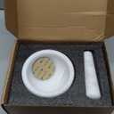 Koville Marble Mortar and Pestle Set, 5"-1.5 Cups Grinder Bowl for Guacamole, Salsa, Pill Crusher, Spice, Herb, Garlic, Nut, Heavy Duty Grinder for Kitchen(Namib Fantasy)