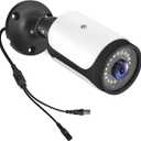 HD 180 Degree Wide Angle View 2.0MP 1080p Security Camera 4-in-1 CCTV Bullet Wired Cam BNC, AHD/TVI/CVI/CVBS, Analog Coax Coaxial Surveillance Video AddOn Camera for Indoor/Outdoor Use