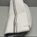 VIPOSCO Large Laundry Hamper, Tall Woven Rope Storage Basket for Blanket, Toys, Dirty Clothes in Living Room, Bathroom, Bedroom - 58L Stripe White