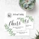3 x Hadley Designs 50 Greenery Eucalyptus Drink Coupons for a Free at Weddings, Work Events or Party Bar, One Free Beer Wine Alcohol Soft Drink or Food Vouchers, Cheers Large Drinking Paper Raffle Cards