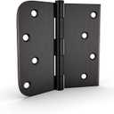 goldenwarm 3 Pack 4in Oil Rubbed Bronze Door Hinges Interior Door Hinges 4 x 4 Inch with Square & Round Corners, Iron Material
