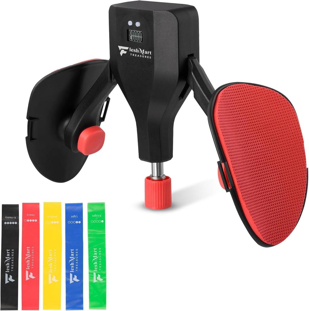 Thigh Hip Master Trainer Kegel Exerciser 0-120 Lbs Adjustable Resistance, Pelvic Floor Exercise Devices with 5 Resistance Bands, Inner Thigh Exerciser for Women Men, Thigh Exercise Equipment (Black)