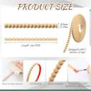 Leinuosen Flexible Molding Trim Peel and Stick for Walls Decorative Bead Pearl DIY Wall Trim for Bathroom Mirror Frame Border Backsplash Ceiling Cabinet TV Wall Edge (Wood,10ft /20 mm)