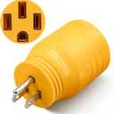MECMO 50 Amp to 110 Volt RV Adapter, NEMA 5-15P to 14-50R RV Camper Electrical Power Adaptor, 15A Male to 50A Female Portable Compact Plug NOT for EV