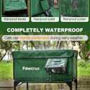 Weatherproof Heated Cat House for Outdoor in Winter, Heated Cat Bed Kitty Shelter with Cat Heating Pad, Insulated & Safe Escape Door, Warm House for Outside Stray Cat (Green, 12"x16"x16")