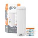 Diaper Genie Platinum Diaper Pail Gift Set | Hands-Free Odor Control with Foot Pedal | Stainless Steel Baby Diaper Pail | Includes 2 Easy Roll Refills 48 Bags Total | Baby Registry Must-Have