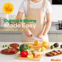 Riveira White Bamboo Wood Cutting Board  Versatile And Durable: Set Of 4 Pcs Rectangular Wooden Cutting Board  Natural Wooden Cutting Boards For Kitchen  Complete White Bamboo Wooden Chopping Board