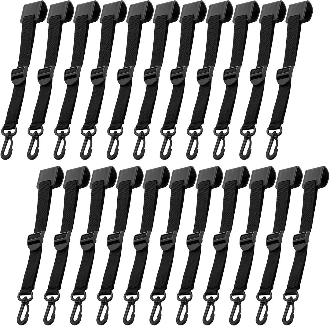 Yesland 20 Pack Canopy Hanging Clips for Vendor Booth Display Business Exhibitions, Tent Hanging Clip for Outdoor Camping to Hang Signs, Slogans, Flags, Food, Lanterns, Garbage Bags, Towels, Black