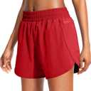 Soothfeel Women's Shorts 3"/5" Athletic Running Shorts for Workout & Gym Built-In Liner, High Waist & Zipper Pockets, Lightweight Quick-Dry Fabric for Running, Tennis & Everyday Wear, L5_M