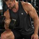 Rane Sports Mens Workout Tank Tops Quick Dry Shirts Muscle Sleeveless Shirts Gym Athletic Running Summer Beach Swim Shirt (Gray, XL)