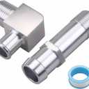 Aluminum Heater Hose Fitting 3/4" Water Pump 5/8" 90 Degree Intake for Chevy SBC Engines 283 305 307 327 350 400