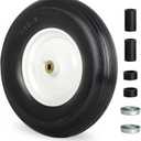 14.5" Wheelbarrow Flat Free Tire, Fits 4.80/4.00-8, 3.50/2.50-8, 4.00-6, 4.00-8, Wheelbarrow Wheels, 5/8" Bearing with Extra 3/4" Bearing, 3" -6" Centered Hub
