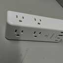 Surge Protector Outlet Extender - with Rotating Plug, 6 AC Multi Plug Outlet with 4 USB Ports (2 USB C), 1800J Wall Charger, 3-Sided Power Strip with Spaced Outlet Splitter for Home, Office, Travel, 2C2A, 1 Pack