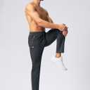 Pudolla Men's Lightweight Sweatpants with Pockets Ultra 4-Way Stretch Soft Joggers for Gym Workout Runing Athletic Pants (L)