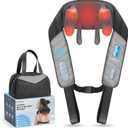 COMFIER Mothers Day Gifts for Mom Dad, 4D Neck and Shoulder Massager with Heat, Cordless Shiatsu Back and Neck Massager for Pain Relief, Hands-Free Massage Pillow with Carry Bag