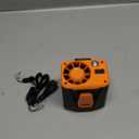 Portable Waist Fan, Personal Cooling Fan with Emergency Light, 6000mAh Rechargeable Battery, 11500RPM Ultra Strong Airflow, Clip on Belt Neck Hanging Multiple for Outdoor Work, Hiking, Camping (Orange)