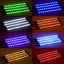 Nilight - TR-06 4PCS 48 LED Interior Lights DC 12V Multicolor Music Car Strip Light Under Dash Lighting Kit with Sound Active Function and Wireless Remote Control, 2 Years Warranty
