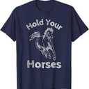 Hold your horses, Rodeo, Vintage retro cowboy, western tee T-Shirt S