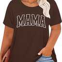 Plus Size Mama Shirt: Women Mama Leopard Print T-Shirt Funny Mom Life Top Mother Short Sleeve Tee, XLarge Plus