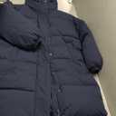 Amazon Essentials Women's Oversized Long Puffer Jacket (Large, Navy)