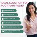 Arch Support Inserts Flat Feet - Welnove 8-Pair Gel Arch Support Insoles for Plantar Fasciitis, Foot Pain Fatigue Relief - Soft Heel Pads Adhesive Fit Most Shoes, Men Women, 0.47" Height