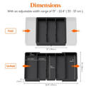 Expandable Kitchen Drawer Organizer - Multipurpose Black Cutlery and Utensil Organizer for Knives, Forks and More