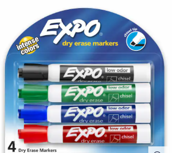 ReTrak 2-in-1 Pen & Stylus - 3 Pack (ETESSTYLUS) + 4 Dry Erase Markers