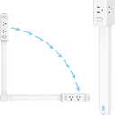 Olcorife Outlet Extender Stick, Power Strip with 6 Outlets & 4 USB Ports, Extends 22"-34", Rotates 180(90 per Side), Home Dorm Essential for Nightstand, Couch and Desk