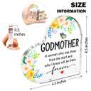 2 x Godmother Plaque Gift,Mother's Day Godmother Gifts,Godmother Gifts for Birthday Christmas,Godmom Acrylic Heart Plaque L721