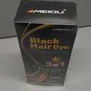 IIIMEIDU MEIDU Black Hair Dye Shampoo 3 in 1, Shampoo for Color Treated Hair 100% Gray Coverage for Women Men, Natural Herbal Ingredients Champu Para Canas pintar el pelo 500ml