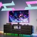 63" W TV Stand with Mount,Fabric Drawers for 55,65,75" TV