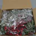 Hoteam 8 Pcs Mini 9 Inch Mini Christmas Cabinet Wreath with Frosted Cedar, Red Berry and Red and Black Check Bows Norfolk Pine Needle Artificial Kitchen Winter Xmas Home Decor Rustic Holiday Garland