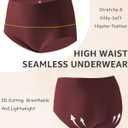 Women's Seamless Underwear No Show Full Coverage Briefs Ladies Stretchy Invisible Panties (XXL) 6 Packs