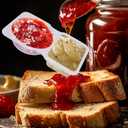 2 x 20sets Double Compartment Condiment Containers with Lids, snack box containers, Portion Cups Plastic perfect for to-go Sauce, Sampling, Dressing, Travel Snack