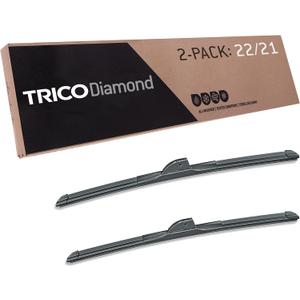 TRICO Diamond (25-2221) 22 Inch & 21 Inch pack of 2 High Performance Automotive Replacement Windshield Wiper Blades For My Car Super Premium All Weather Beam Blade for Select Vehicle Models