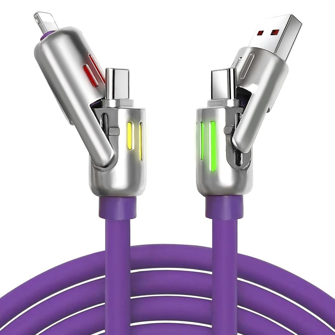 4-in-1 Fast Charging Cable, 240W USB-A/C to Type-C, 4-in-1 Universal Multi USB Charging Cable,240W Max Fast Charger Cord