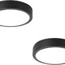 11" LED Flush Mount Ceiling Light, Black Mordern Ceiling Lighting with 5CCT 2700K-5000K, Dimmable LED Light Fixtures Ceiling Mount for Kitchen Bathroom Bedroom Hallway, 2 Packs
