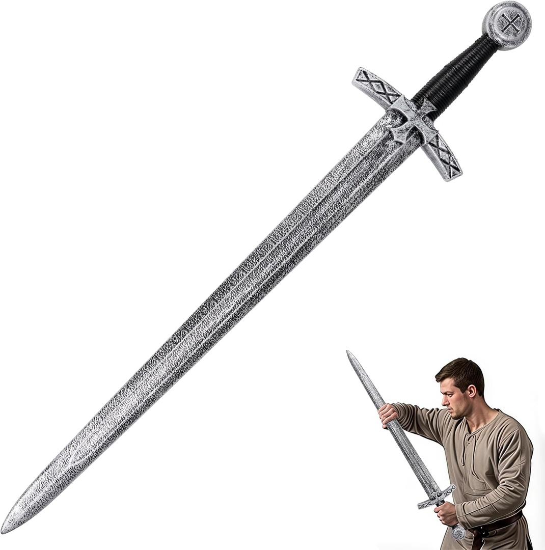 Kendane Knight Sword Plastic Medieval Sword Halloween Cosplay Costume Prop