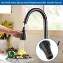 Hibbent Kitchen Faucet Head Replacement, NSF/ANSI/CAN 61 & CUPC Certified, 3 Function Pull Down Faucet Sprayer Nozzle - 15 Adapters Compatible with Moen, Delta, Kohler, Oil-Rubbed Bronze