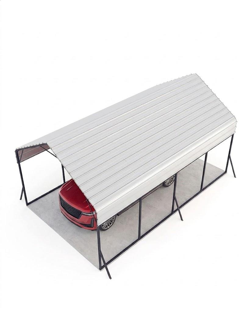 GarveeLife 13 ft x21 ft x11 ft Oversized Metal Carport, Steel Heavy Duty Car Ports for All-Weather, Tall Carport for Full-Size Pickup Trucks, Boats, and Tractors, N.W. 660 LBS
