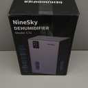 NineSky Dehumidifier,98 OZ Dehumidifiers for Home,(1100 sq.ft) Dehumidifiers for Basement Bathroom Bedroom with Auto Shut Off, Switchable 7 Colors Light(Gray)