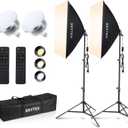 Skytex Softbox Lighting Kit 2Pack 20x28in Soft Box | 85W 2700-6400K E27 LED Bulb Continuous Photography Lighting, Photo Studio Lights Equipment for Camera Shooting, Video Recording