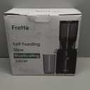 Cold Press Juicer Machines,Fretta Slow Masticating Juicer Machines with 4.25" Large Feed Chute,Fit Whole Fruits & Vegetables Easy Clean Self Feeding,High Juice Yield,Tritan BPA-Free,Onyx Black