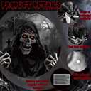 Preboun Halloween Garage Door Banner Cover with Grommets 6 x 13 ft Halloween Decorations Set Scary Skeleton Creepy Garage Door Decorations for Garage