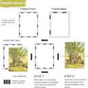 Abtgt 16x20 Canvas Floating Frame with 0.9" Deep, White Floater Frame for Canvas Paintings with Adhesive, Vertical or Horizontal Wall Art frame for Prints Oil Painting Diamond Decor, 1 Pack.
