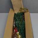 24 Inch Tabletop Mini Christmas Tree, Miniature Pine Christmas Tree with Hanging Ornaments, Battery Operated Artificial Xmas Tree, Best DIY Christmas Decorations (Gray)