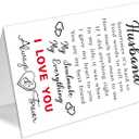 5 x Valentines Day Card for Husband, Happy Valentine's Card Gifts for Husband from Wife, Husband Valentines Gift (QQ-161)