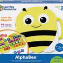 Learning Resources AlphaBee Alphabet, Homeschool, ABCs, Numbers, Shape & Word Recognition Activity Set, Multicolor