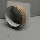 8 Inch Wall Vent Cover, HG Power Metal Exhaust Vent Cap Outside with Removable Screen & Cushioned Non-Return Flap for Home Wall, Kitchen (White) (8 In[Neck Size:7.7In])